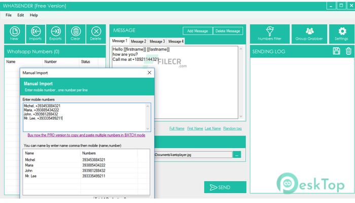 Bulk Whatsapp Sender 5.6.0.1 for Windows