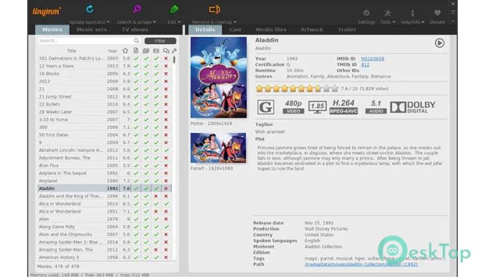 TinyMediaManager 5.2.12 Free Download for Windows