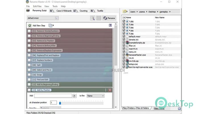 Rename Master 4.04 Free Download for Windows