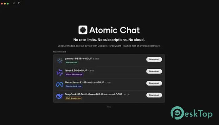 Atomic Chat 1.1.104 Free Download for Windows