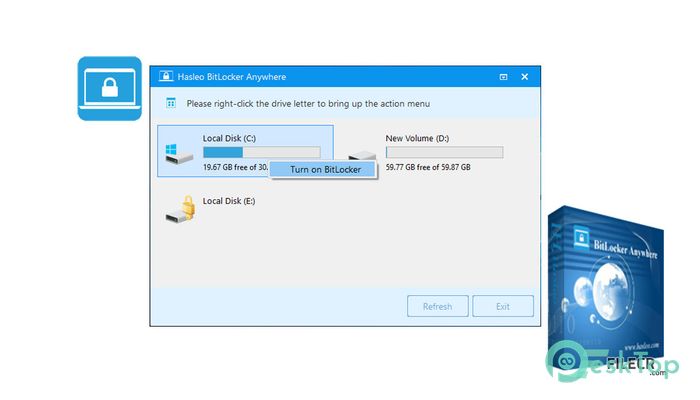 Hasleo BitLocker Anywhere 9.9.0.2 Free Download for Windows
