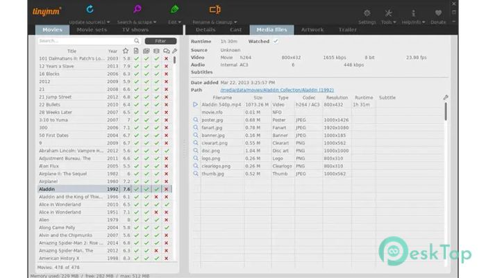 TinyMediaManager 5.2.12 Free Download for Windows