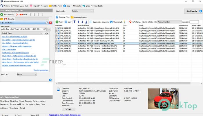 Advanced Renamer Commercial 4.23 Free Download for Windows