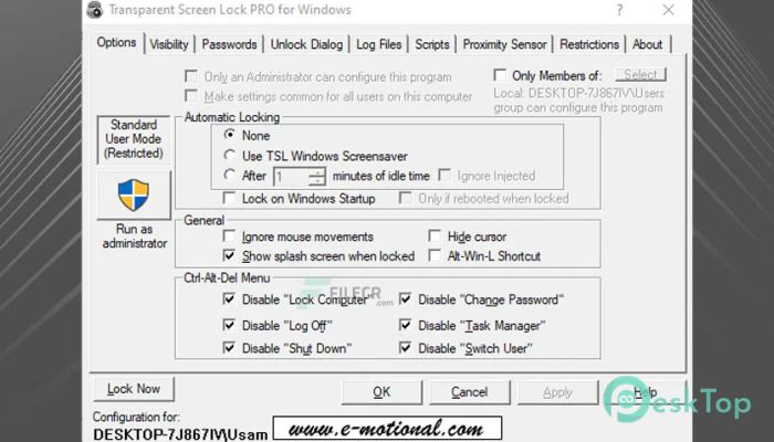 Transparent Screen Lock Pro 6.26.00 Free Download for Windows