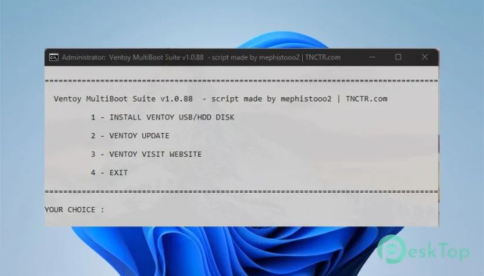 Ventoy Command Line Installer 1.0 Free Download for Windows