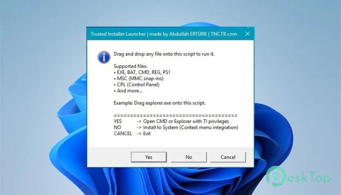 Trusted Installer Launcher 1.0 Free Download for Windows