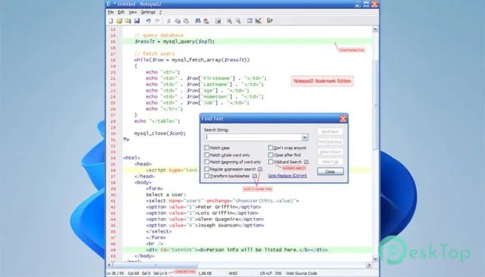 RL Office Notepad2 Bookmark Edition 1.0 Free Download for Windows