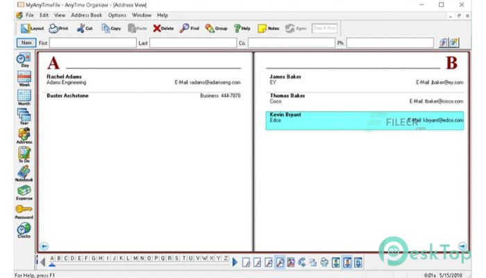 AnyTime Organizer Deluxe 16.2.4 Free Download for Windows