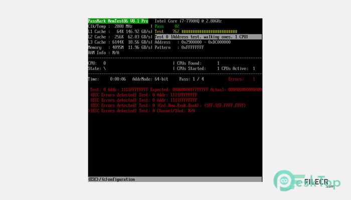 PassMark MemTest86 v11.7.1000 Free Download for Windows
