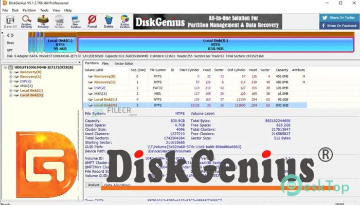DiskGenius Professional 6.2.0.1829 Free Download for Windows