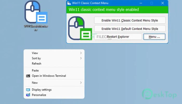 Windows 11 Classic Context Menu 1.0.1 Free Download for Windows