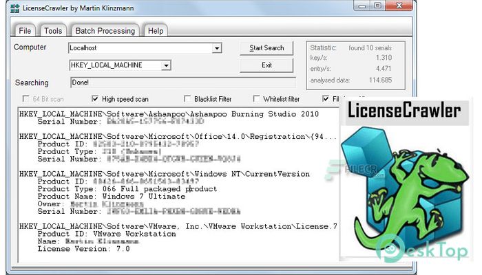 LicenseCrawler 2.17.2865 Free Download for Windows