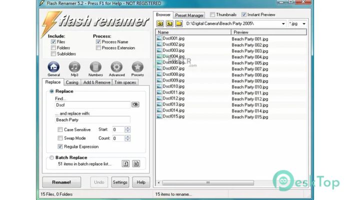 Flash Renamer 6.82 Free Download for Windows
